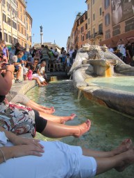 Foot Soaking At The Piazza de Spagna
